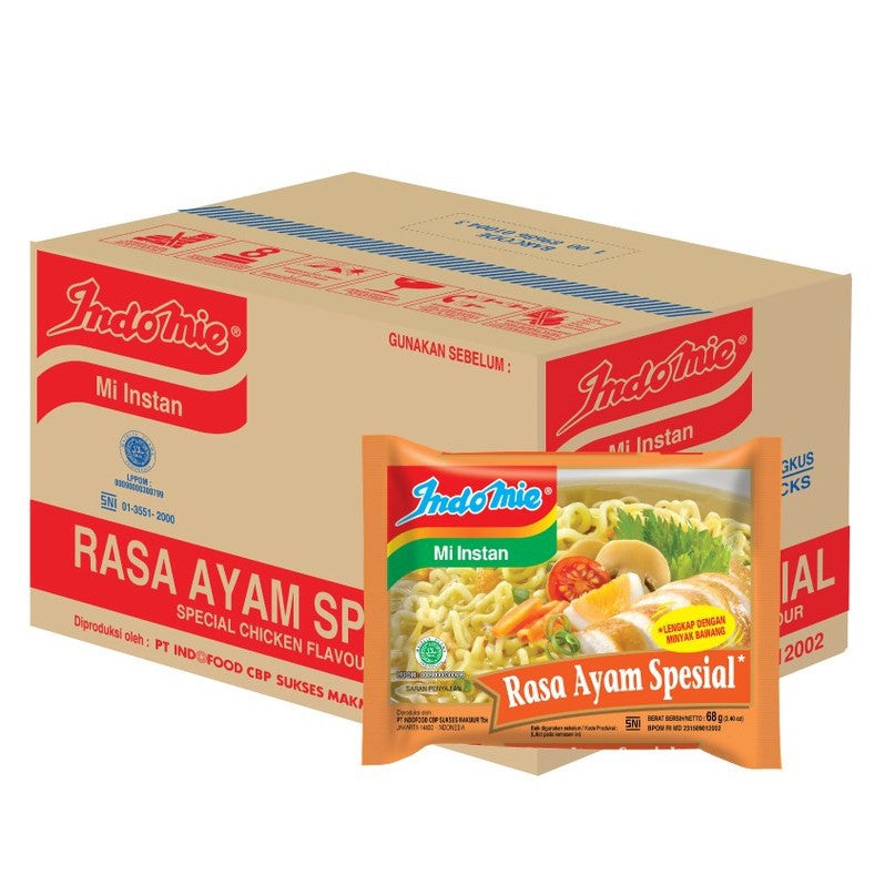 Indomie Carton 40 pcs | Instant Noodle | Mie Goreng | Ayam Bawang | Ayam Spesial | Soto Mie | Kaldu Ayam | Kari Ayam