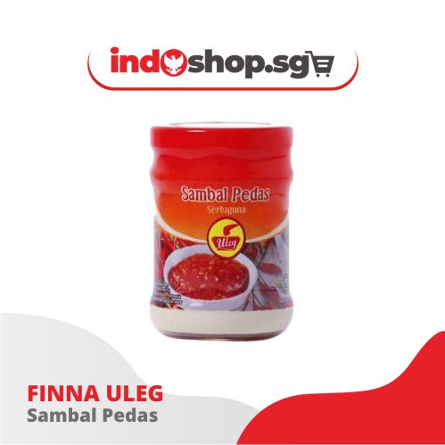 Uleg Chili Paste jar 190gr Ready to eat | Uleg Sambal Ijo/ Pedas/Bawang/ Kermiri/ Rawit / Sambel [1 bottle 190g]