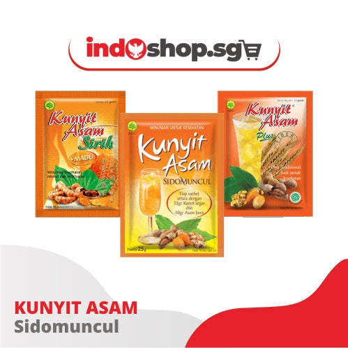 Sido Muncul Turmeric Tamarind Drink | Kunyit Asam Sirih | Kunyit Asam Fiber - 5 Sachets x 25g per Pack