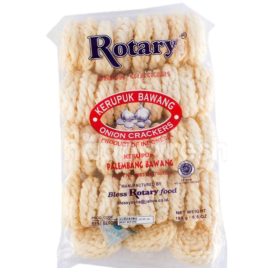 Kerupuk Bawang Palembang Rotary 185gr | Indonesian Onion Cracker