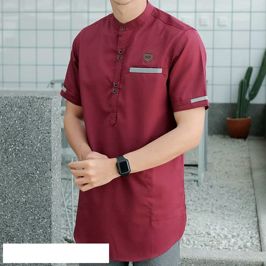 Baju Koko Kurta Lengan Pendek Pakistan Modern Warna Dewasa Pria