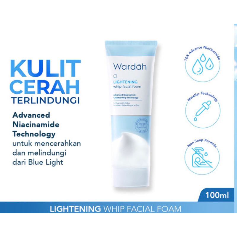WARDAH Lightening Whip Facial Form 50ml - Facial Wash untuk Kulit Berminyak