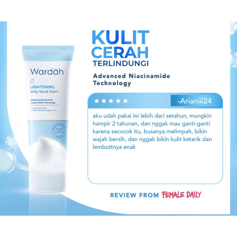 WARDAH Lightening Whip Facial Form 50ml - Facial Wash untuk Kulit Berminyak