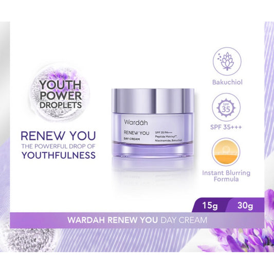 WARDAH Renew You Anti Aging Day Cream | Pelembab Anti Aging SPF 30 PA - 15/30gr