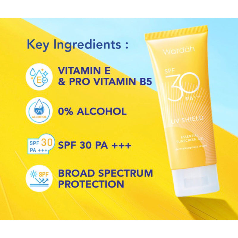 WARDAH UV Shield Essential Sunscreen Gel SPF 30 PA +++ 40ml Sunscreen
