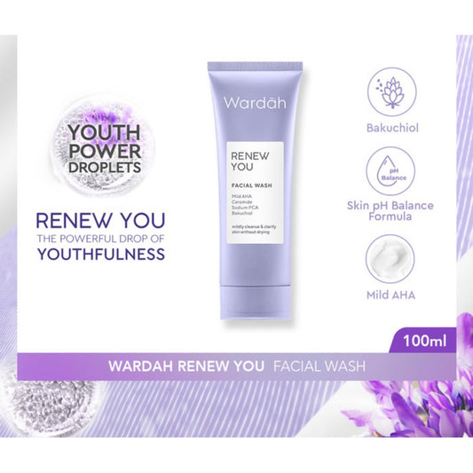 WARDAH Renew You Facial Wash 100ml - Penbersih wajah dengan natural AHA