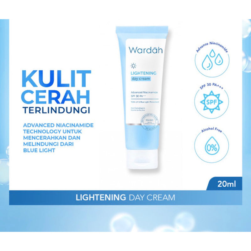 WARDAH Lightening Day Cream - Pelembab kulit kering dengan SPF 30 PA - 20ml