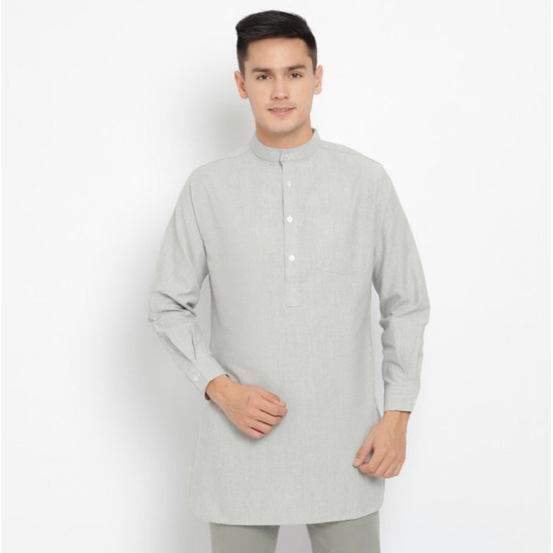 Baju Koko Kurta Pria Salman - Toraformen Lengan Panjang Premium Katun